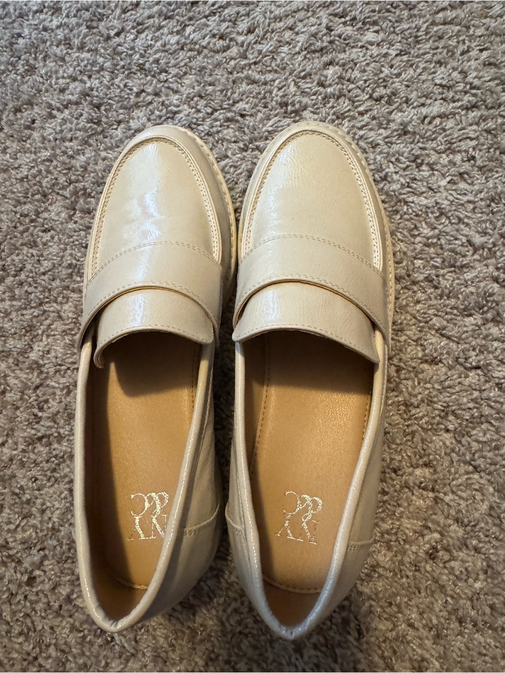 New York & Company Cream Penny Loafers